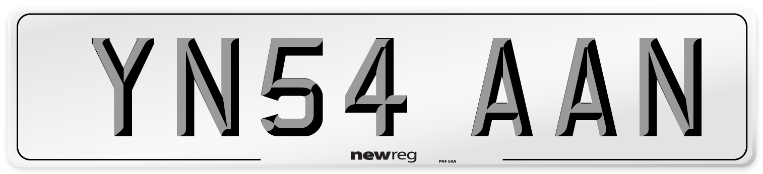 YN54 AAN Number Plate from New Reg